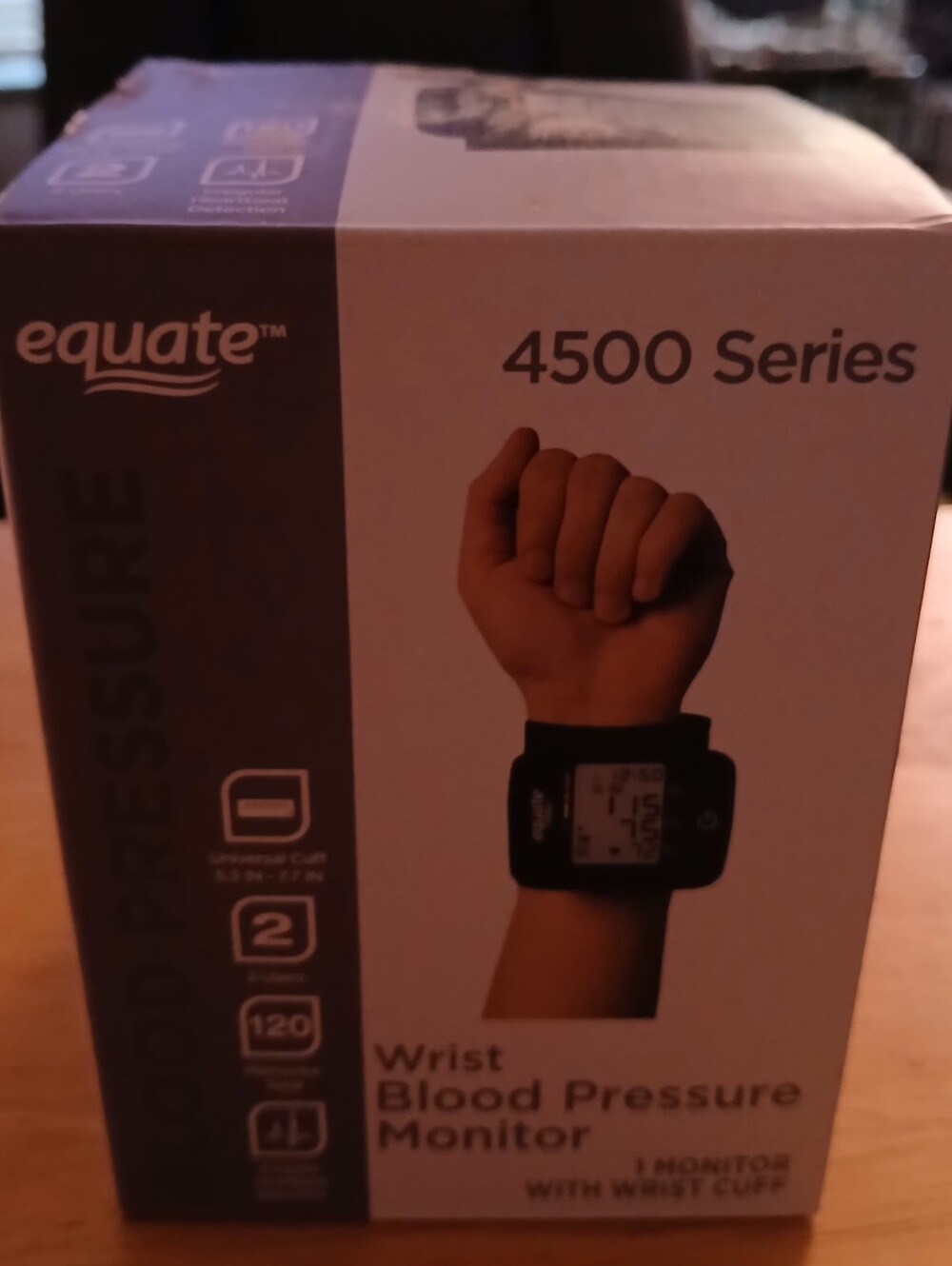 Equate 4500 Series Wrist Blood Pressure Monitor - Black